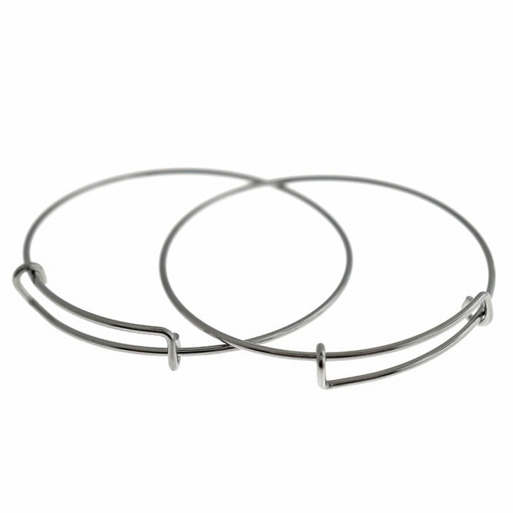 Stainless Steel Adjustable Bangle - 63mm - Choose Your Quantity!