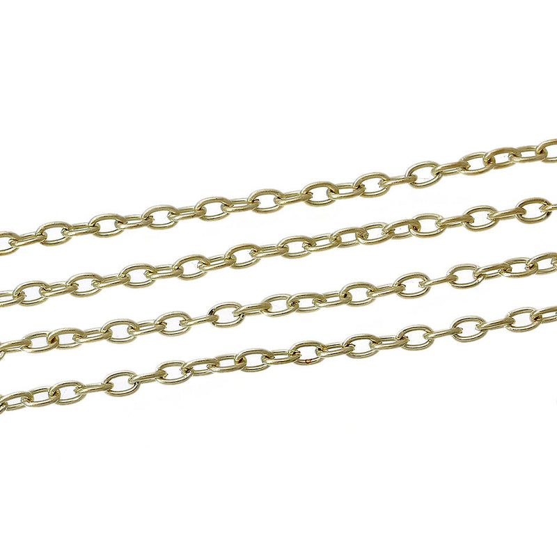 Bulk 14K Gold Plated Cable Chain 32ft - 3mm - FD284