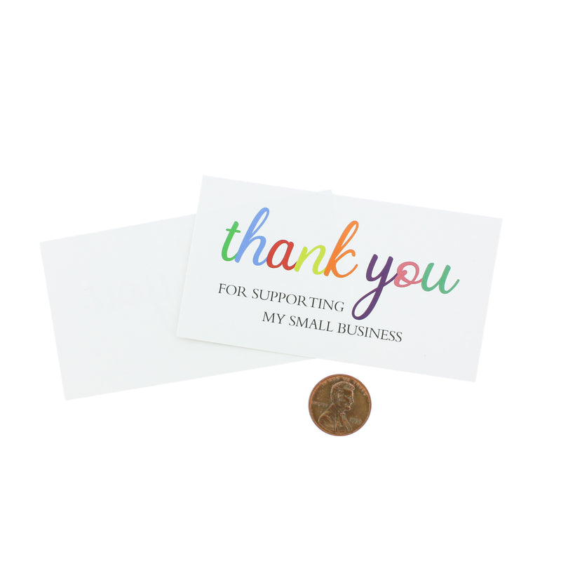 50 cartes de visite de remerciement - "Merci de soutenir mon entreprise" - TL195