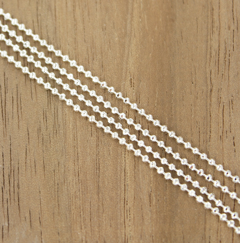 Colliers de chaîne de boule de ton argent 20" - 1,2 mm - 12 colliers - N481