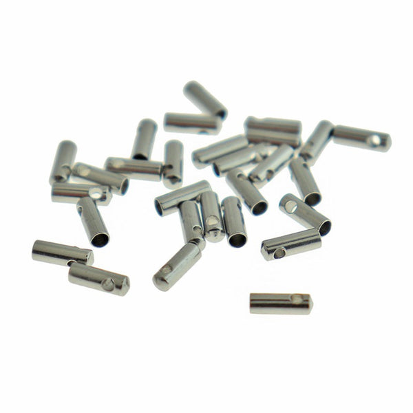 Extrémités de cordon en acier inoxydable - 7,5 mm x 2,6 mm - 10 pièces - FD898