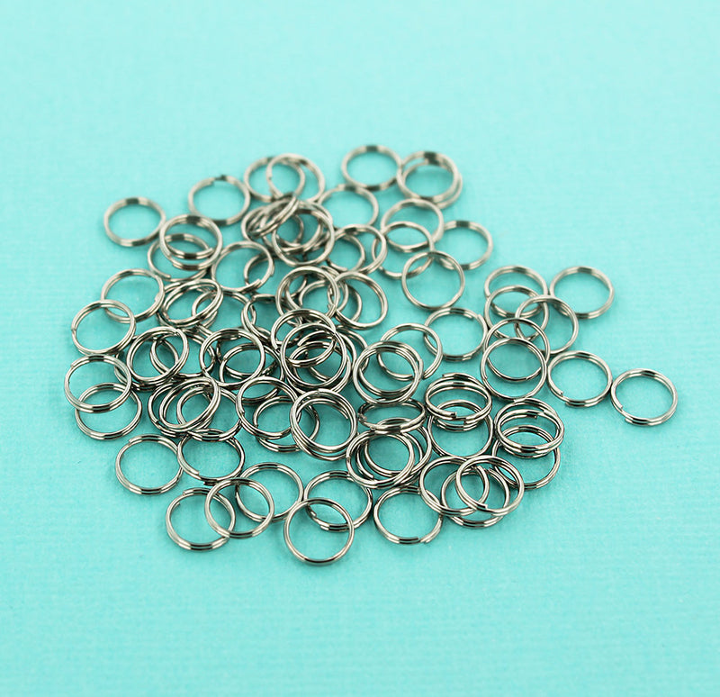 Stainless Steel Split Rings 8mm x 1mm x 2mm - Open 18 x 12 Gauge - 250 Rings - SS036