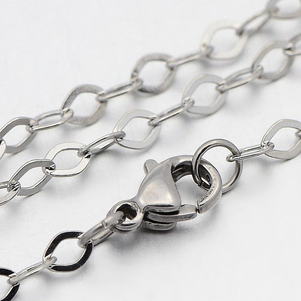 Collier Chaîne Câble Acier Inoxydable 18" - 3mm - 1 Collier - N118