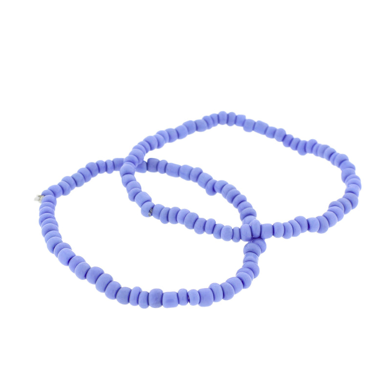 Seed Glass Bead Bracelet - 65mm - Periwinkle Blue - 1 Bracelet - BB097