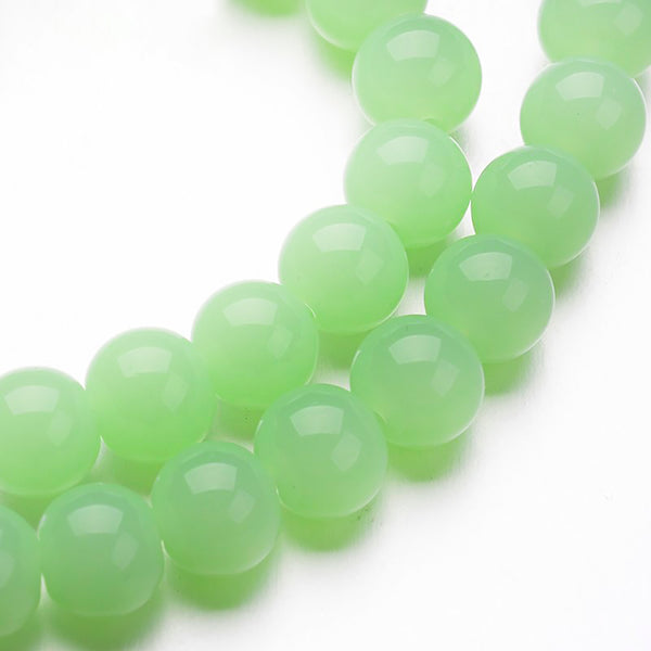 Perles de Verre Rondes 4mm - Vert Menthe - 80 Perles - BD1092