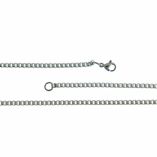 Stainless Steel Box Chain Necklace 20" - 3mm - 1 Necklace - N814