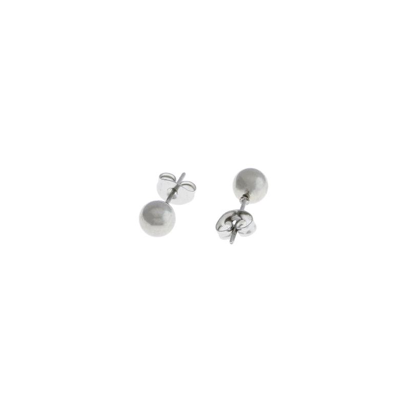 Stainless Steel Earrings - Ball Studs - 11mm x 6mm - 2 Pieces 1 Pair - ER194