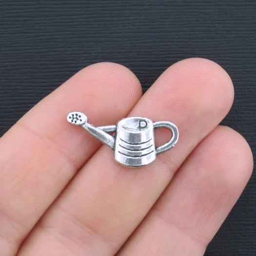 BULK 50 Watering Can Antique Silver Tone Charms - SC3379