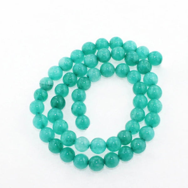 Perles Imitation Amazonite Rondes 6mm - Superbe Turquoise - 35 Perles - BD261