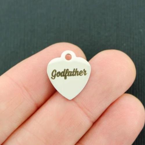 Godfather Stainless Steel Small Heart Charms - BFS012-3007