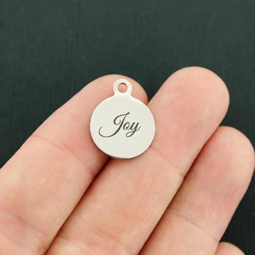Joy Stainless Steel Small Round Charms - BFS002-3032