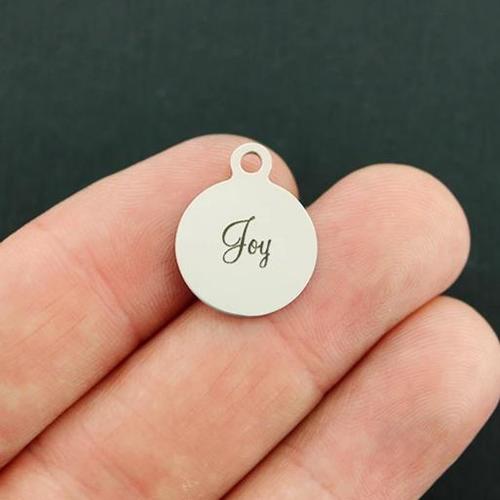 Joy Stainless Steel Small Round Charms - BFS002-3061