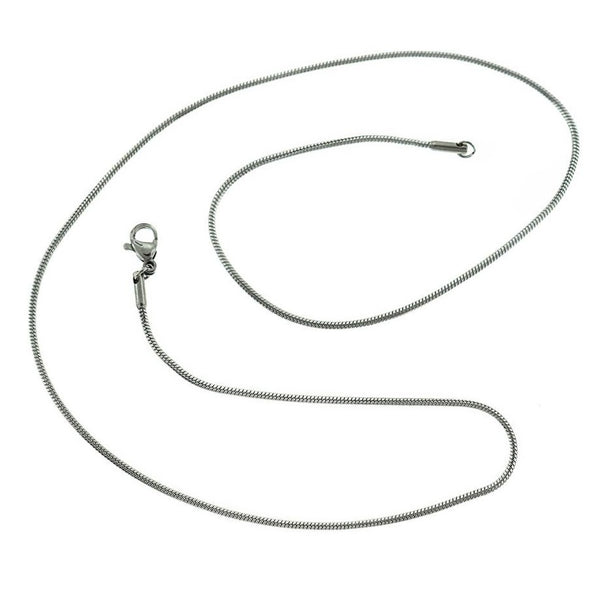 Stainless Steel Snake Chain Necklace 20" - 1mm - 1 Necklace - N649