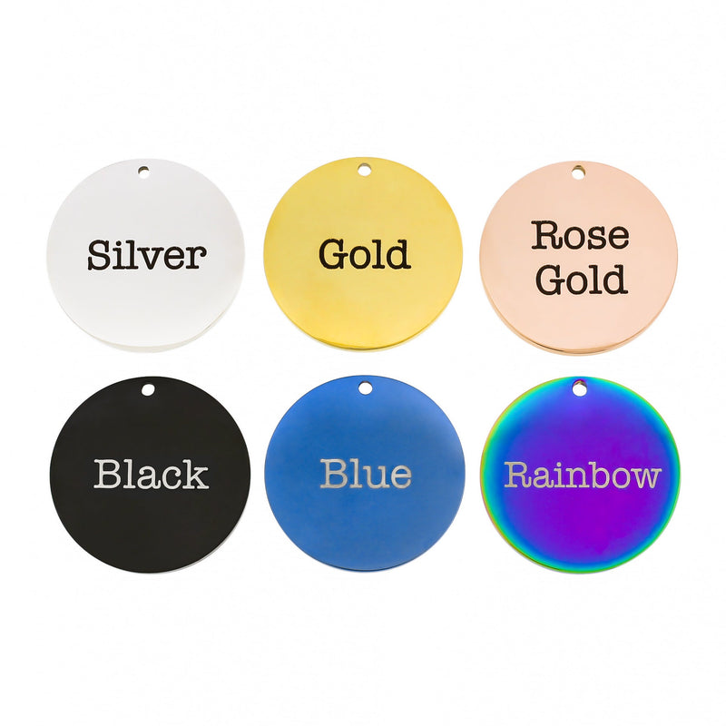 Full of Holiday Spirit Stainless Steel 30mm Round Charms - (aka rum) - BFS010-6402