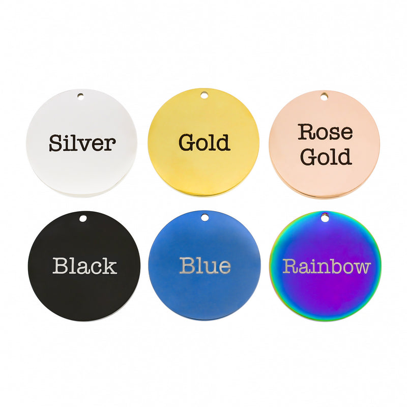 Crafting Stainless Steel 25mm Round Charms - BFS009-8423