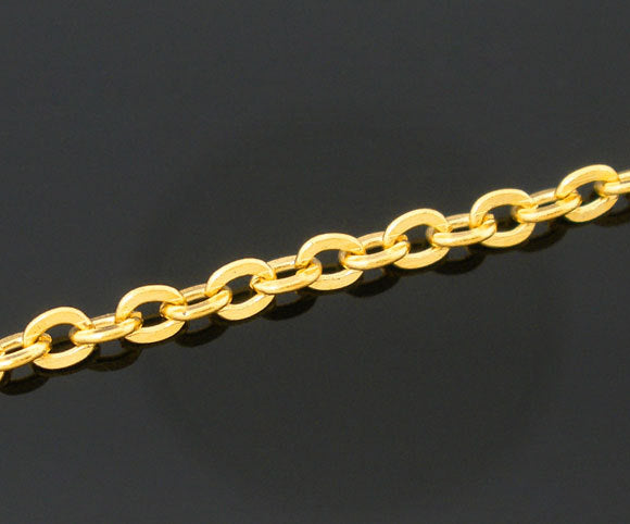 Bulk Gold Tone Cable Chain 32ft - 2.5mm - FD277