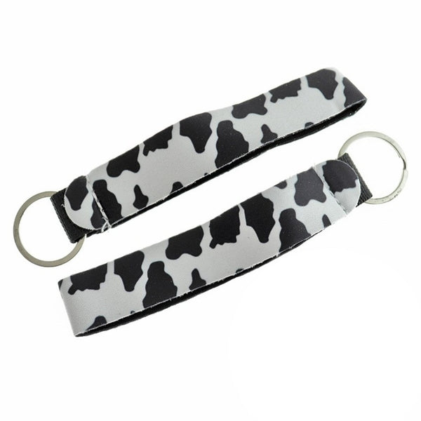 Cow Print Wrist Lanyard Key Chain - 30mm - 1 Piece - FD801