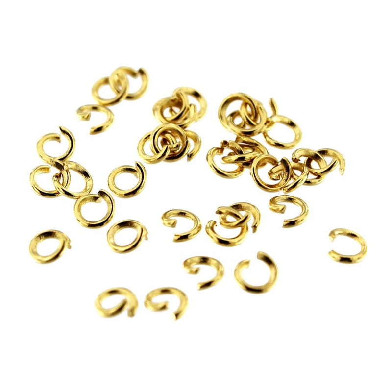 Gold Stainless Steel Jump Rings 3mm - Open 22 Gauge - 200 Rings - J158
