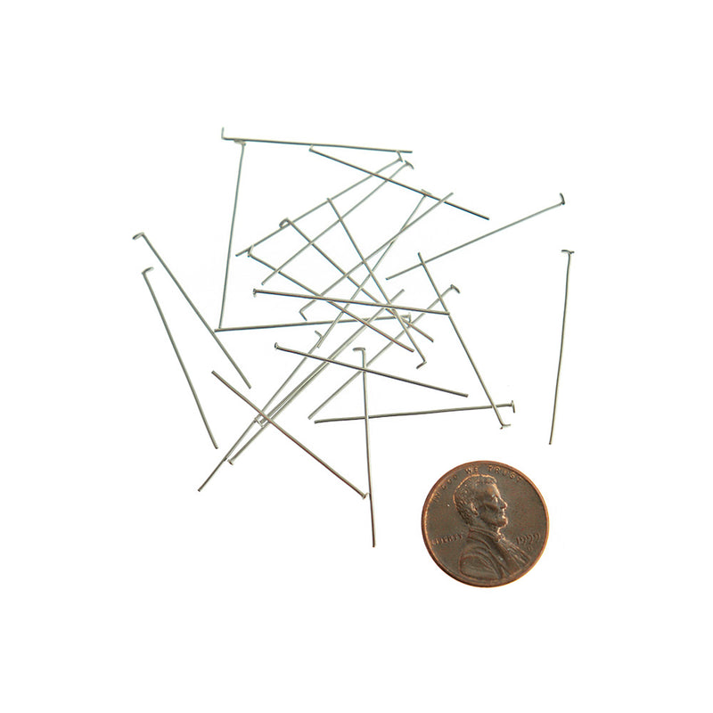 Stainless Steel Flat Head Pins - 30mm - 200 Pins - PIN061