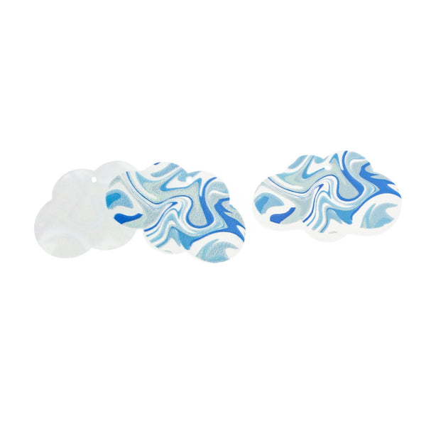 2 Cloud Acrylic Charms - K084