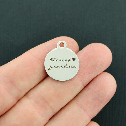 Blessed Grandma Stainless Steel Charms - BFS001-3303