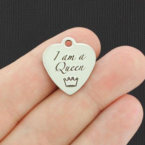 Queen Stainless Steel Charms - BFS011-3307