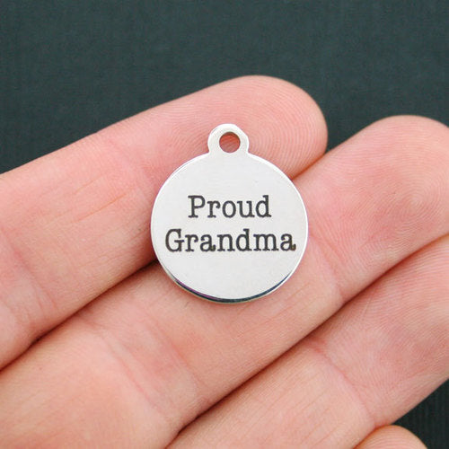 Proud Grandma Stainless Steel Charms - BFS001-0332