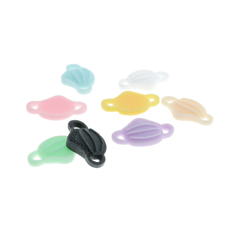 15 Assorted Face Mask Resin Charms - K405