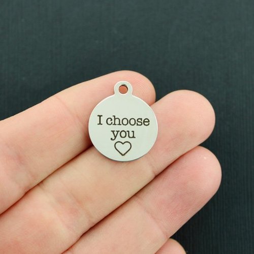 I choose you Stainless Steel Charms - BFS001-3374
