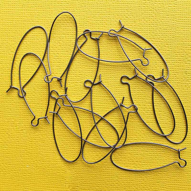 Stainless Steel Earrings - Kidney Style Hooks - 15mm x 38mm - 30 Pieces 15 Pairs - Z061