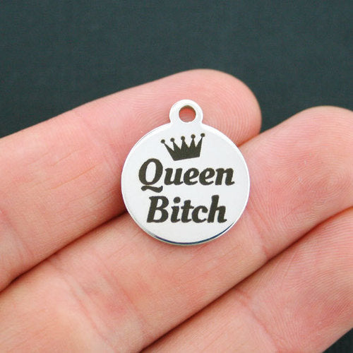 Queen Bitch Stainless Steel Charms - BFS001-0339