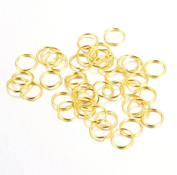 Gold Tone Jump Rings 4mm x 0.7mm - Open 21 Gauge - 500 Rings - J070