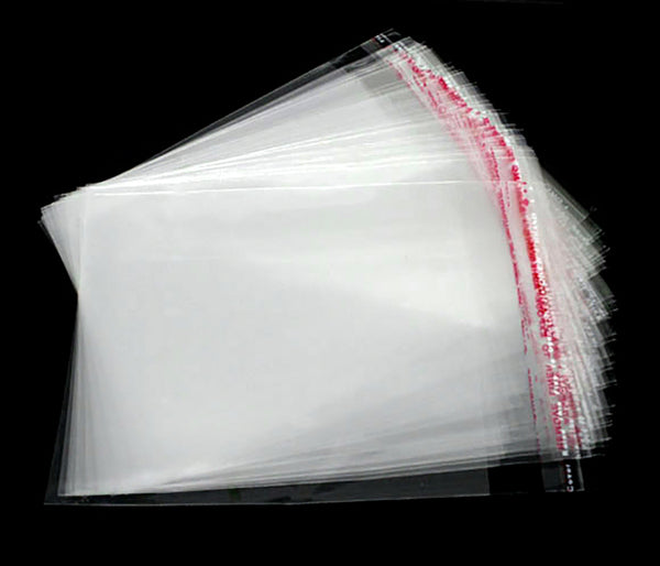 BULK 200 Cellophane Bags 120mm x 90mm Self Adhesive Seal - Z060