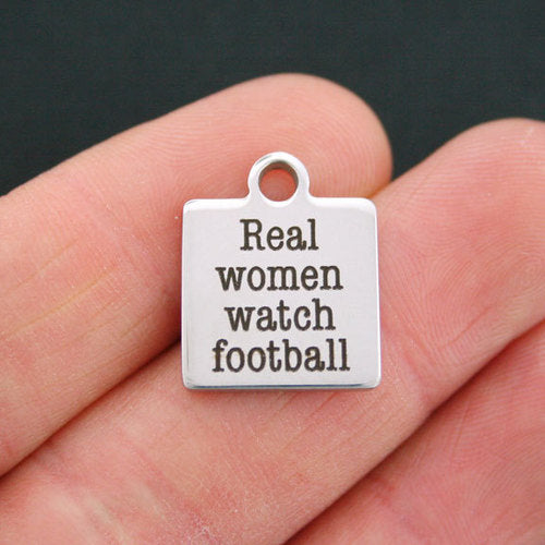 Breloques en acier inoxydable Real Women - Montre Football - BFS013-0341