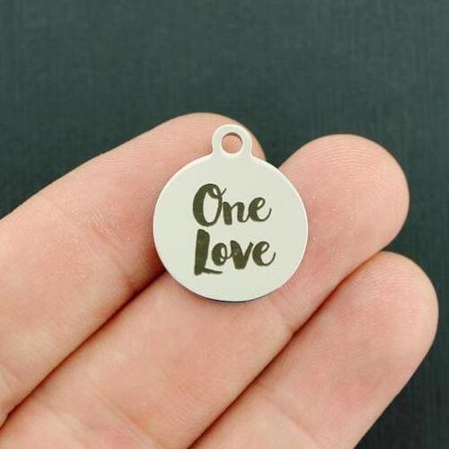 One Love Stainless Steel Charms - BFS001-3497