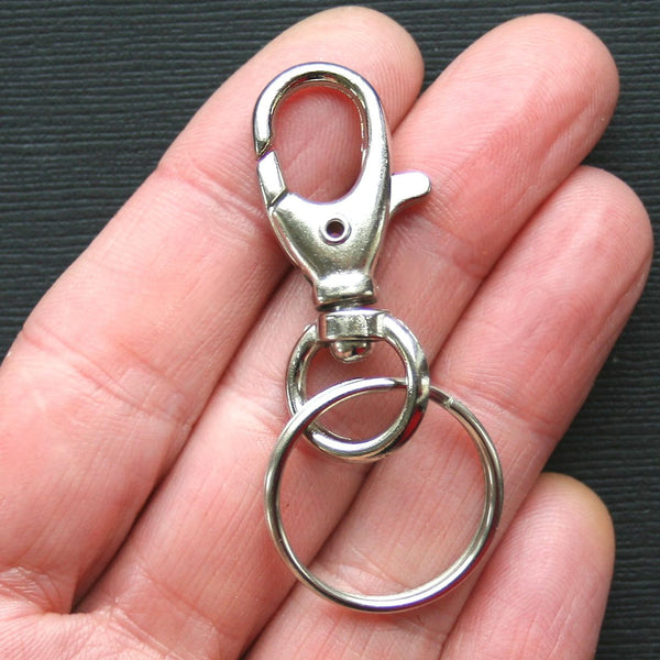 Silver/gold Metal Square Swivel Clasp, Keychain Lobster Clasp