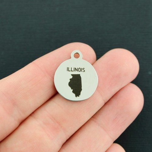 Illinois Stainless Steel Charms - BFS001-3515