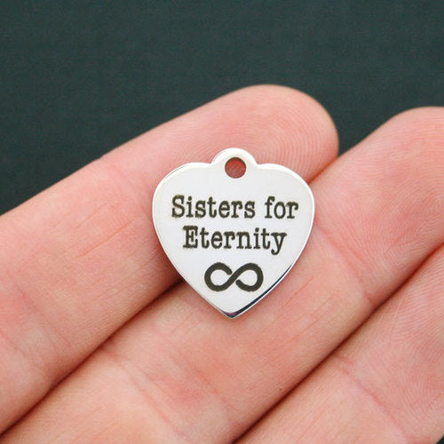 Sisters for Eternity Stainless Steel Charms - BFS011-0356