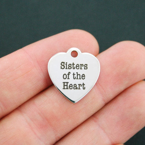 Sisters of the Heart Stainless Steel Charms - BFS011-0357