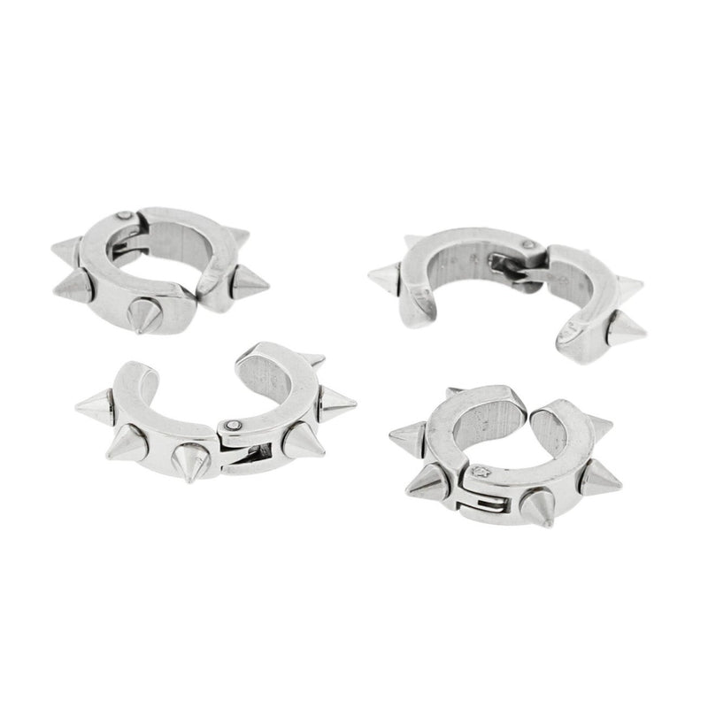 Stainless Steel Earring Cuff - Geometric Spikes - 19mm x 13mm - 1 Piece - ER612