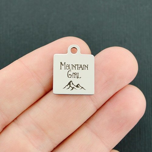 Mountain Girl Stainless Steel Charms - BFS013-3734