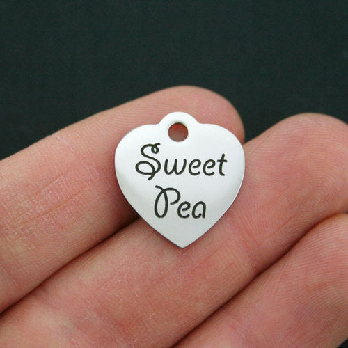 Sweet Pea Stainless Steel Charms - BFS011-0375