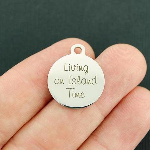 Island Time Stainless Steel Charms - Living on - BFS001-3789