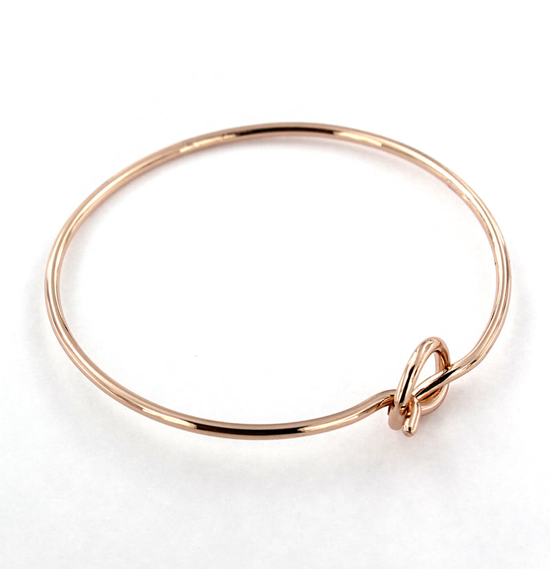 Bracelet jonc à crochet ton or rose - 60 mm - 1 jonc - N418