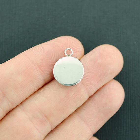 4 Druzy Cabochon Stainless Steel Charms - SC7633