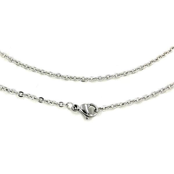 Stainless Steel Cable Chain Necklace 20" - 2mm - 10 Necklaces - N455