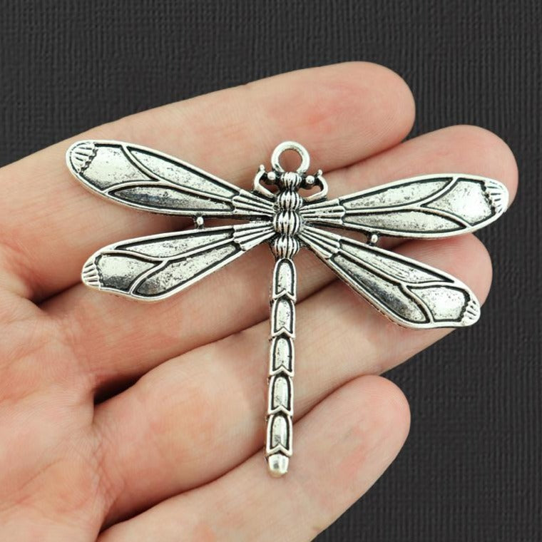 Dragonfly Antique Silver Tone Charm - SC3799