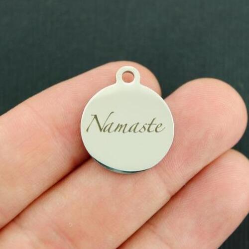 Namaste Stainless Steel Charms - BFS001-3805