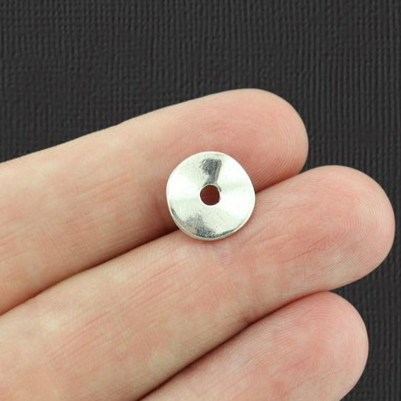 Perles d'espacement de rondelle 12 mm x 1,5 mm - ton argent antique - 25 perles - SC5279