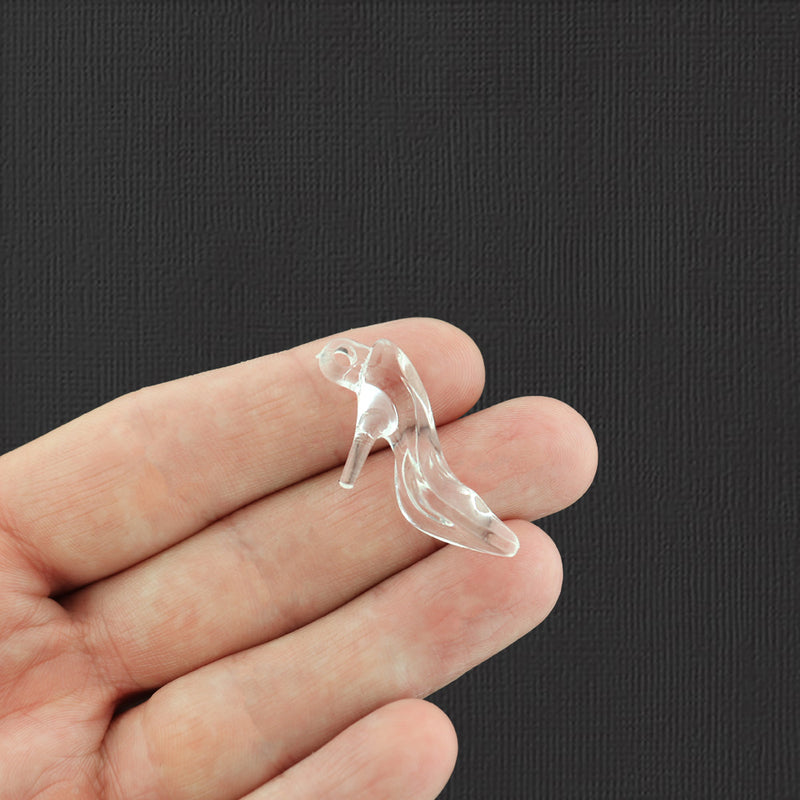 8 breloques acryliques transparentes pour chaussures à talons hauts 3D - K253